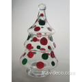 Bot en verre de forme d'arbre de Noël avec couvercle